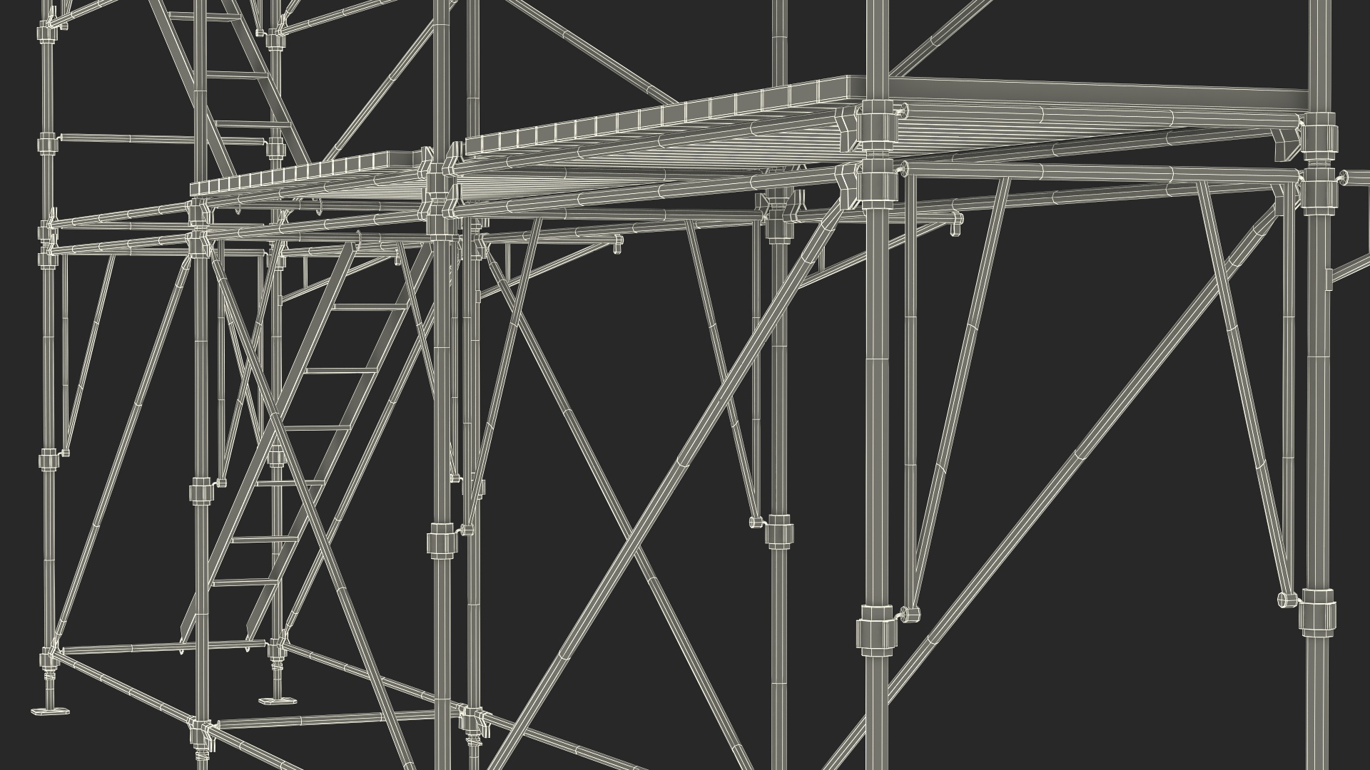 Construction Scaffolding Structure 3D model