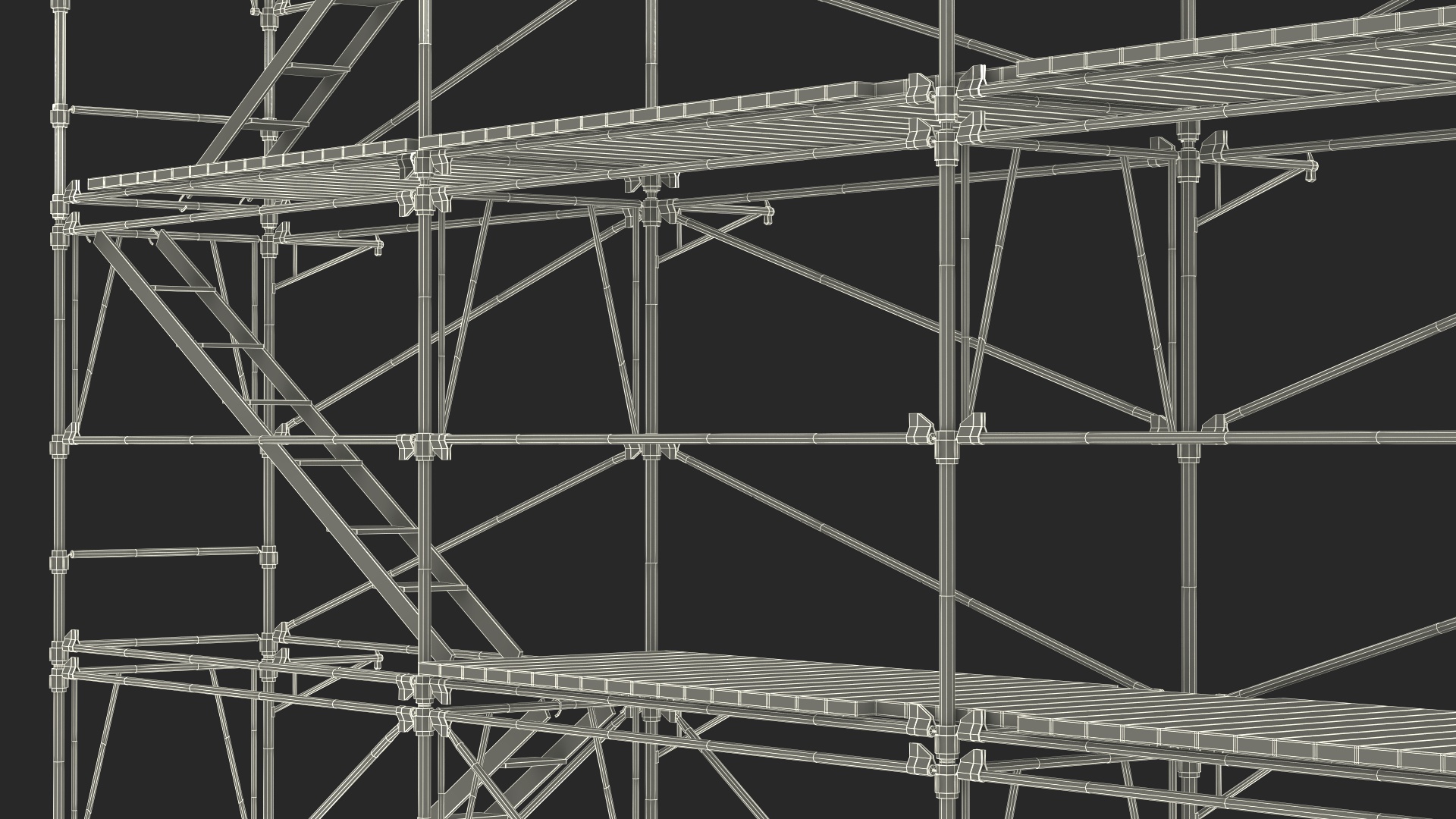 Construction Scaffolding Structure 3D model