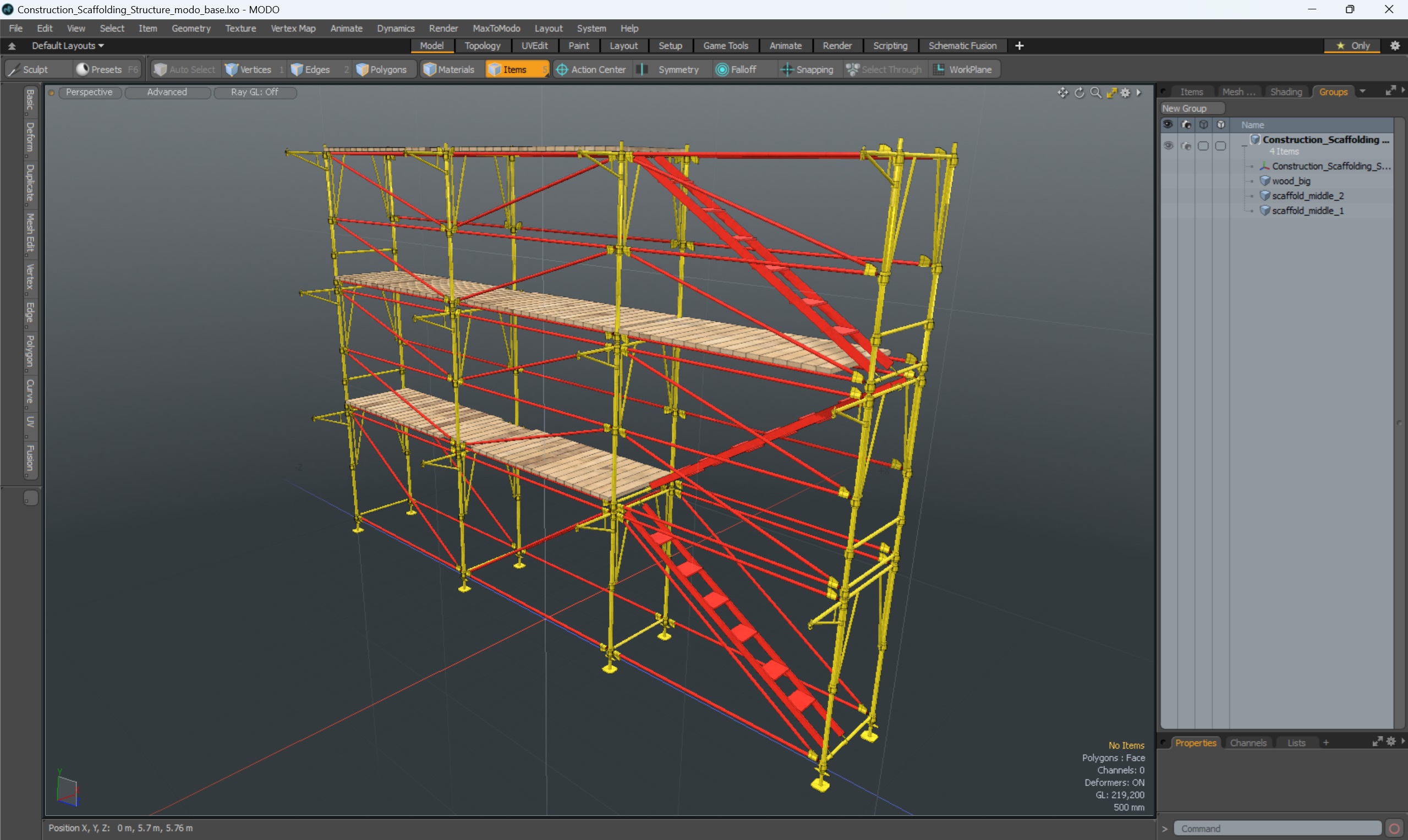 Construction Scaffolding Structure 3D model