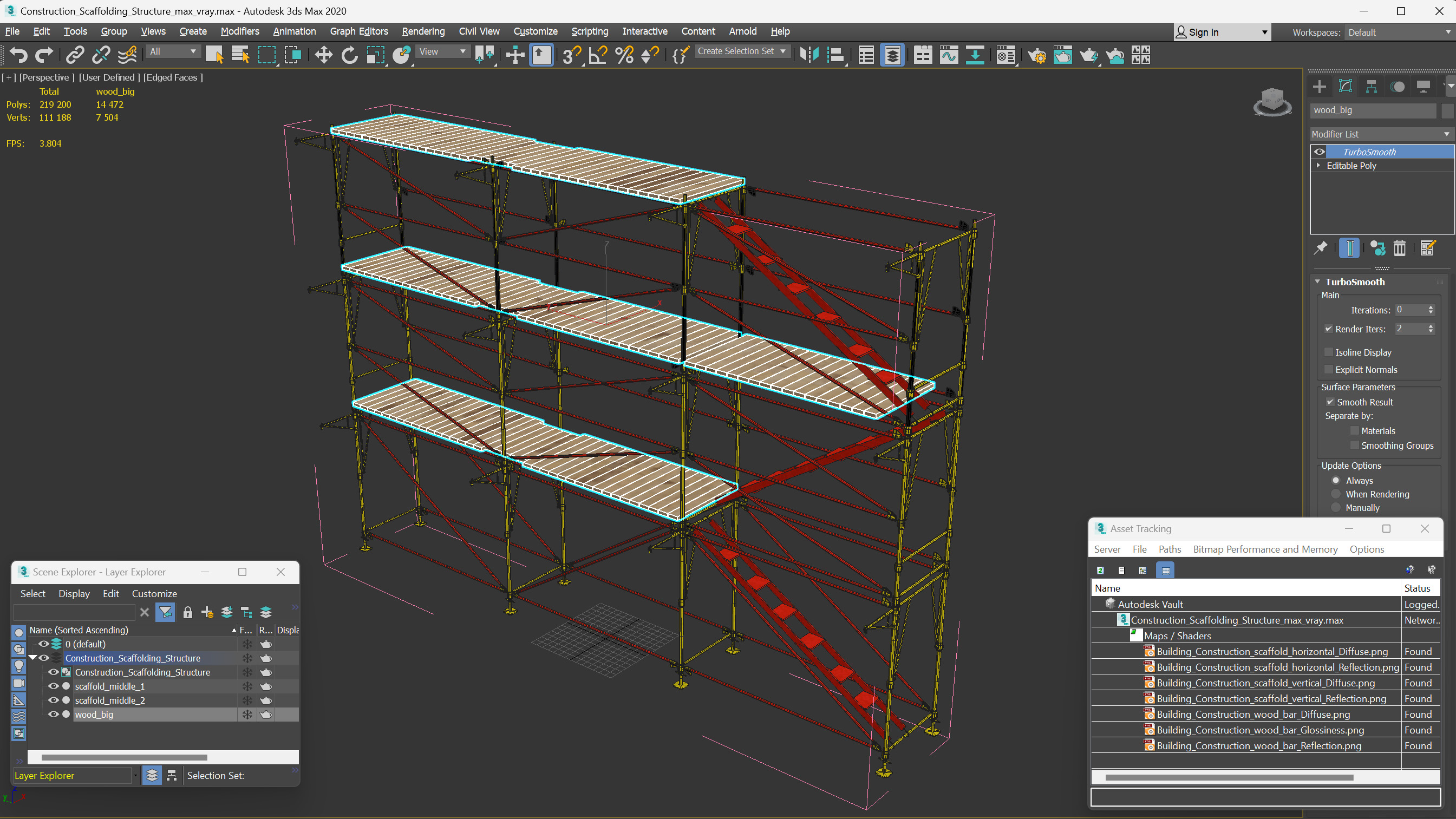 Construction Scaffolding Structure 3D model