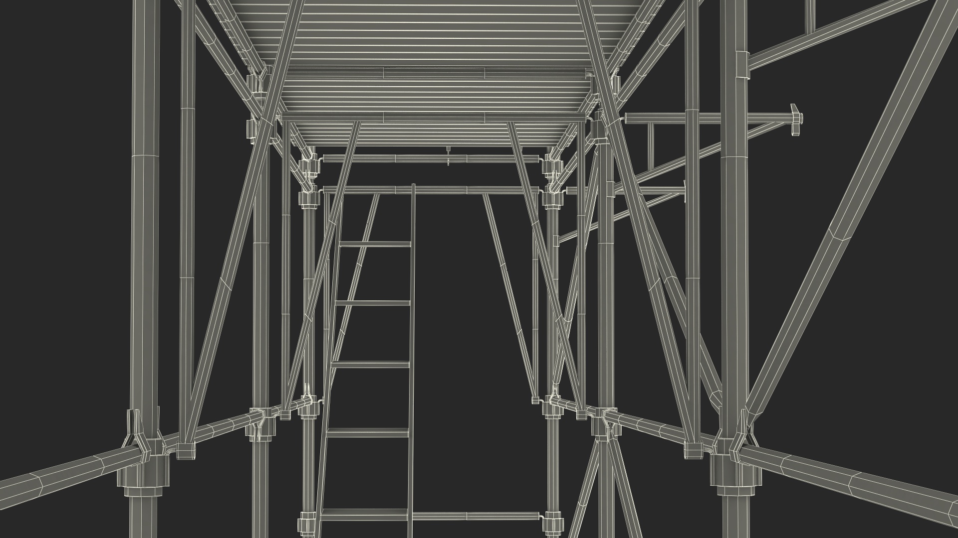 Construction Scaffolding Structure 3D model