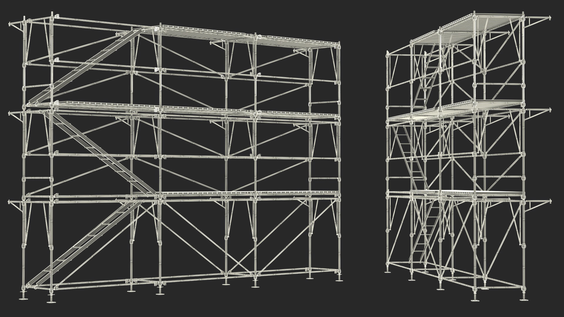 Construction Scaffolding Structure 3D model