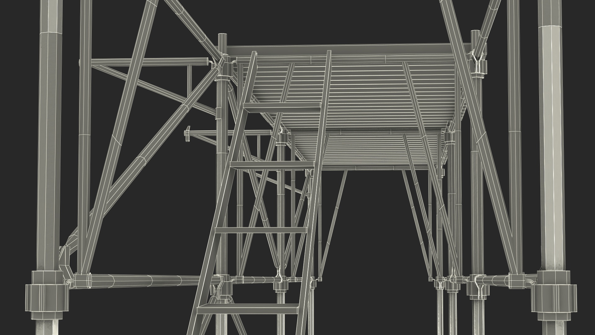 Construction Scaffolding Structure 3D model