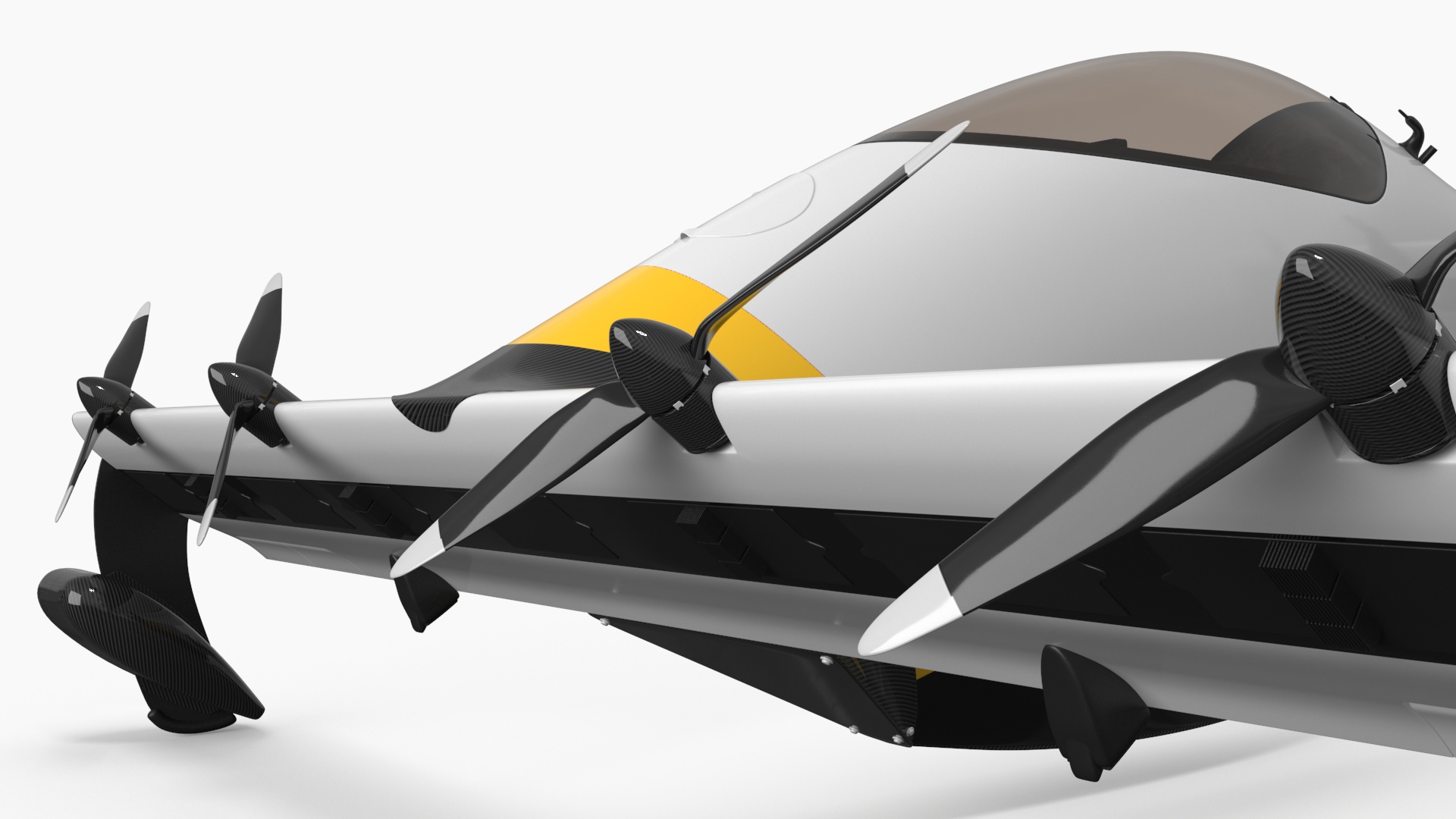 3D Personal EVTOL Aircraft with 8 Propellers