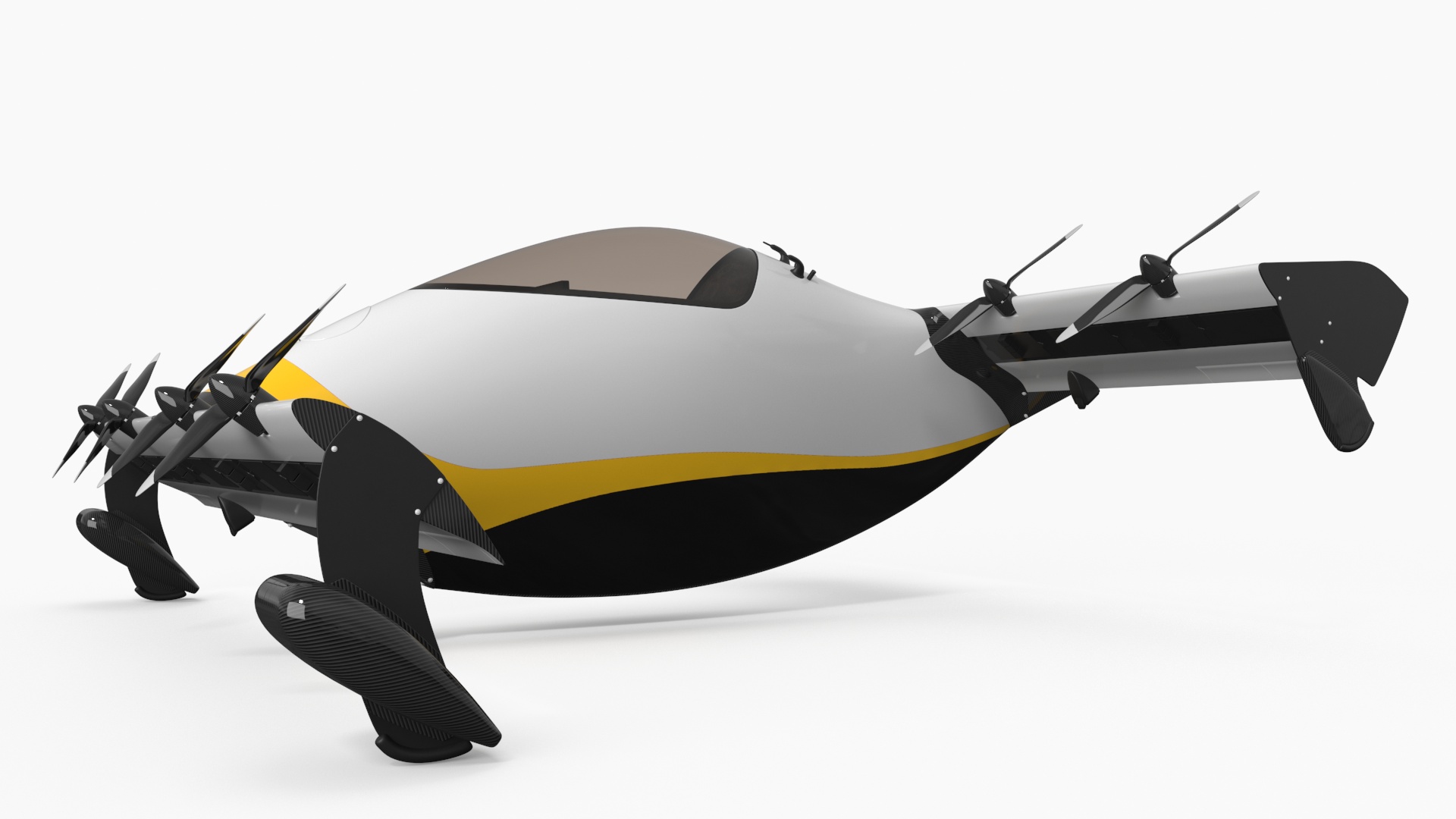 3D Personal EVTOL Aircraft with 8 Propellers