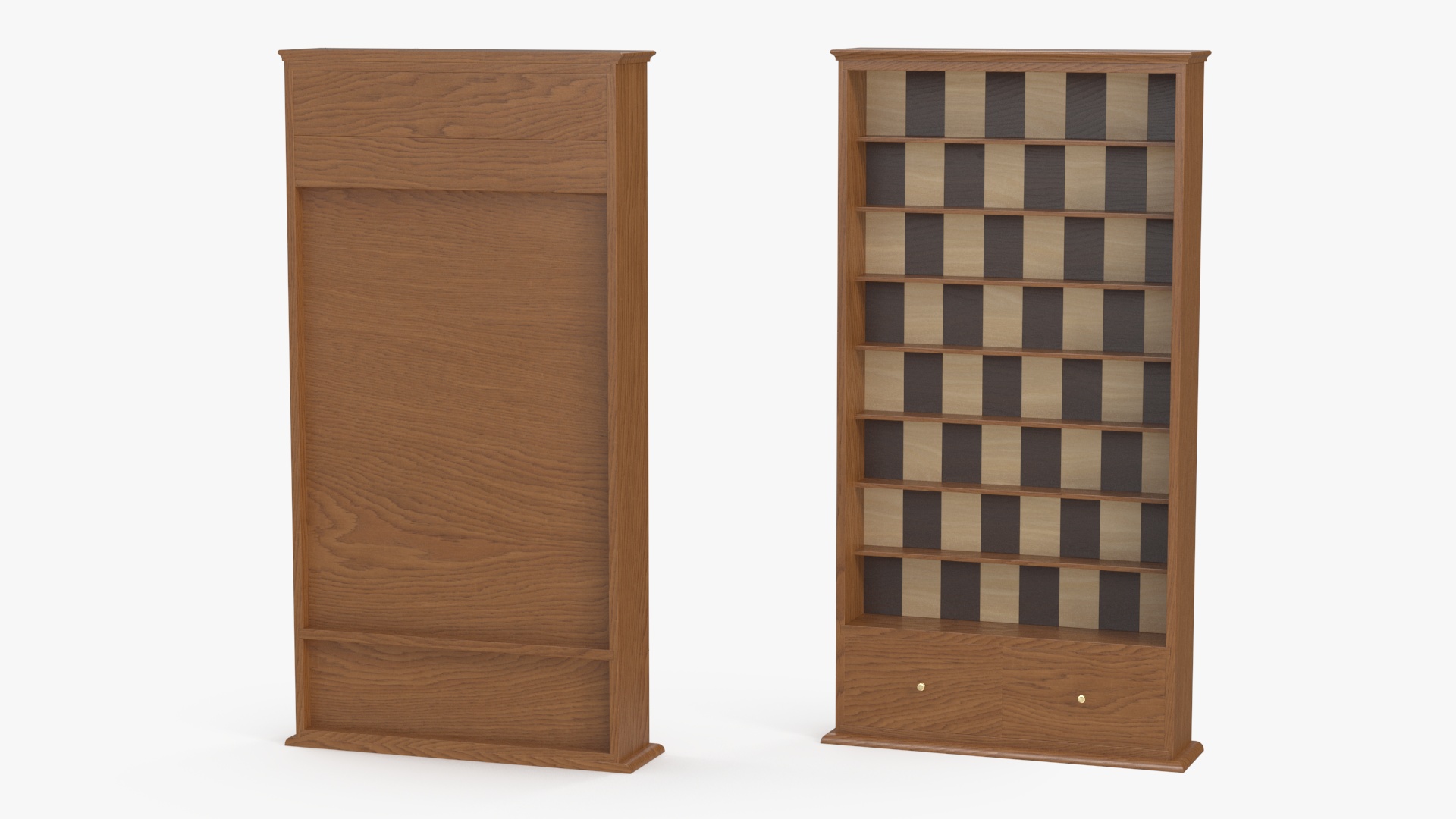 3D Wooden Wall Chess Board model