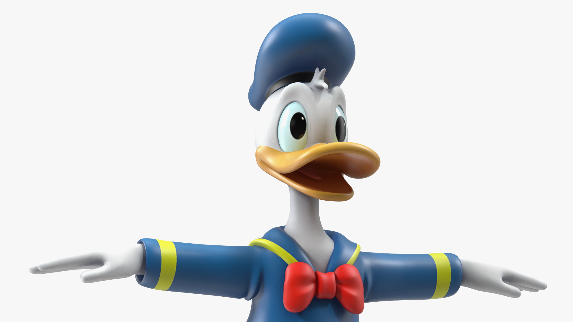 3D Donald Duck Character T-Pose model