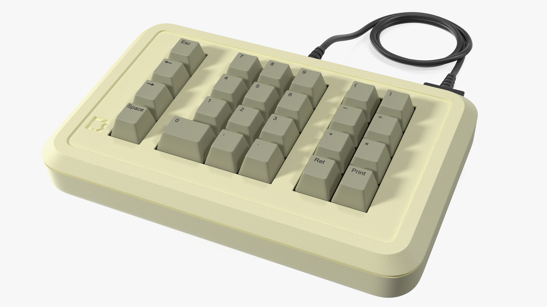 3D Vintage Numeric Keypad Apple model