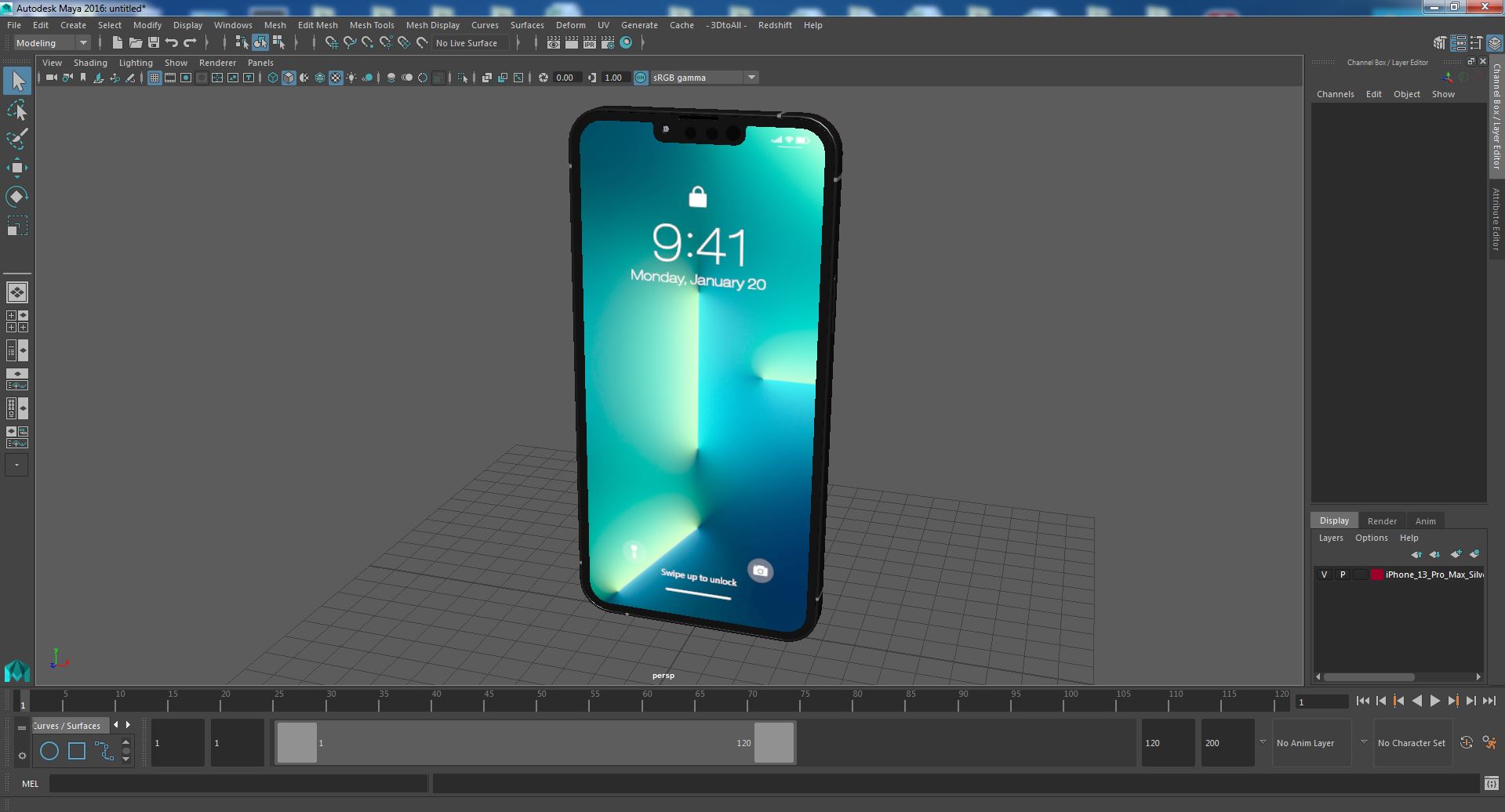 iPhone 13 Pro Max Silver 3D model