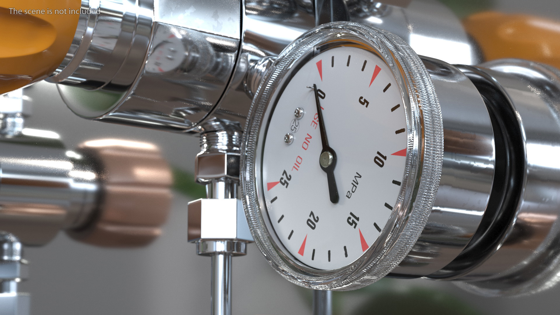 3D High Pressure Gas Regulator Gauge model