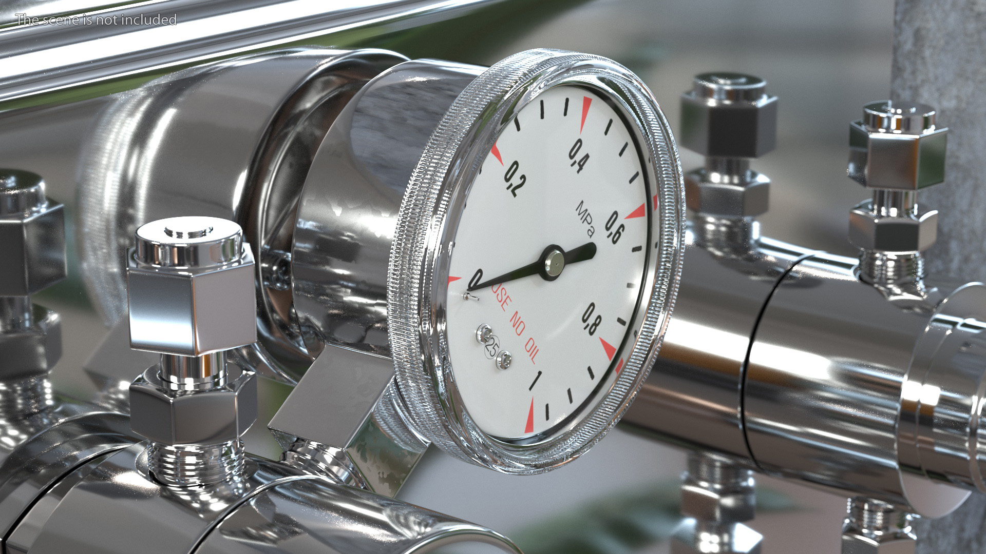 3D High Pressure Gas Regulator Gauge model