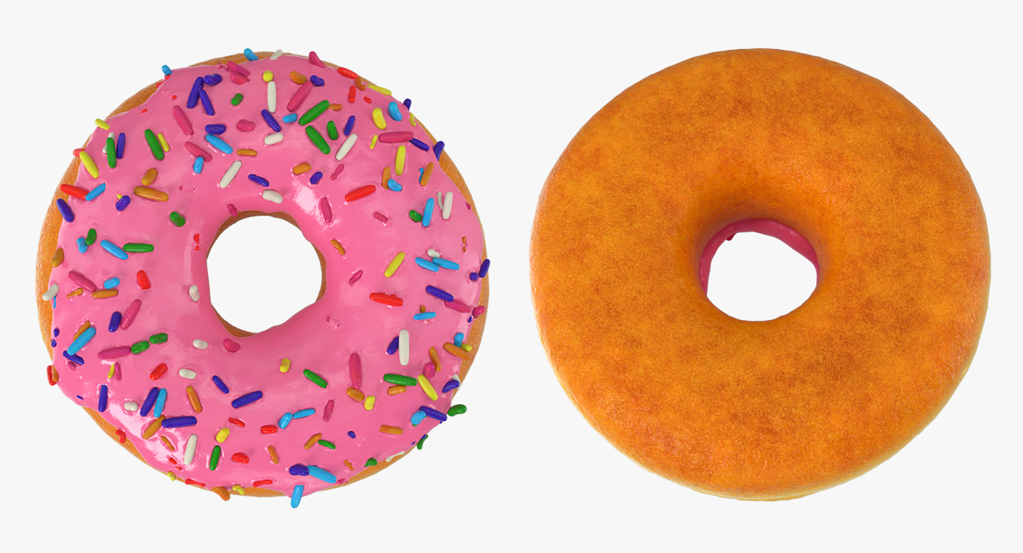 3D model Pink Sprinkled Donut