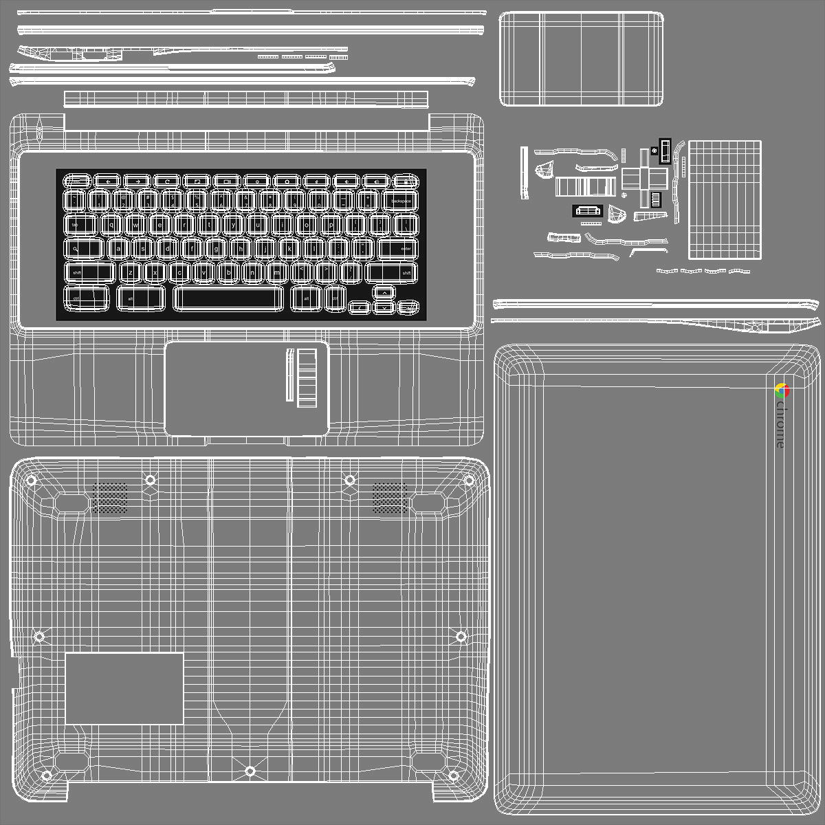 Samsung Laptop Computer Chromebook 3D model