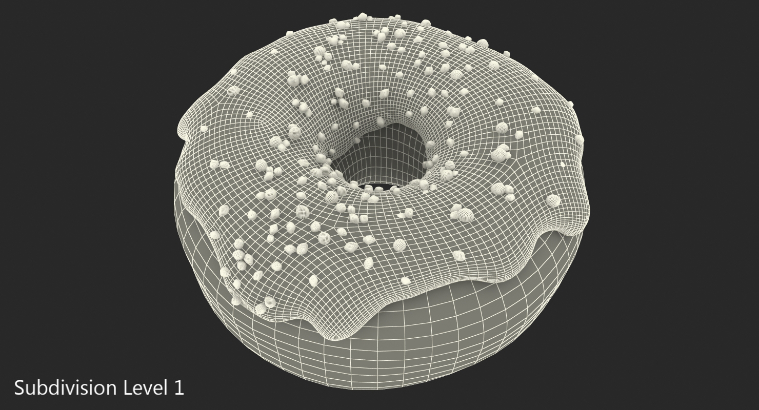 3D model Green Tea Donut