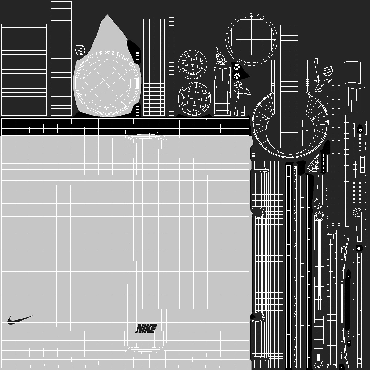 3D Sports Bottle Nike Recharge White Open model