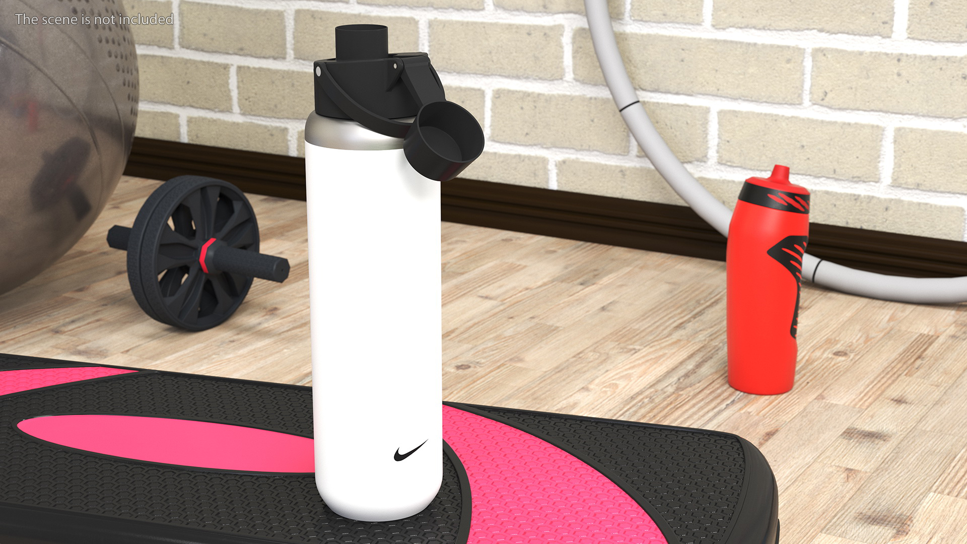 3D Sports Bottle Nike Recharge White Open model