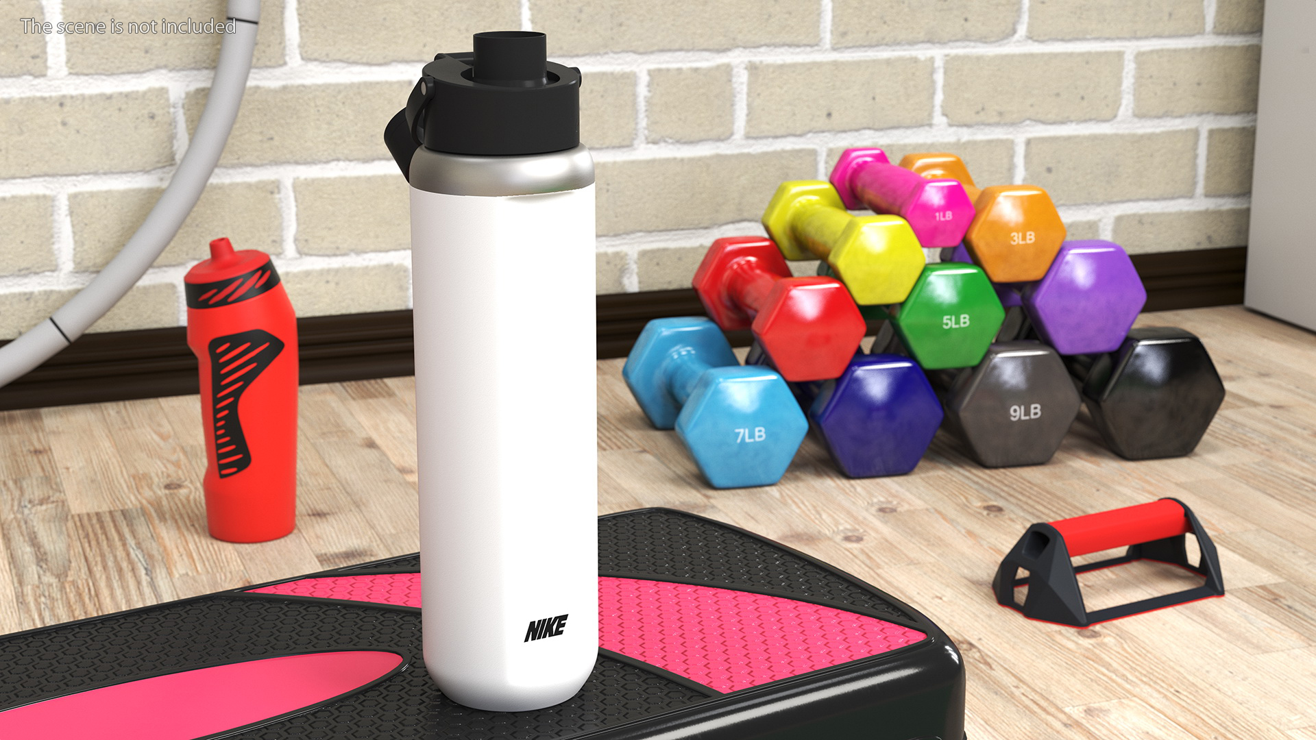 3D Sports Bottle Nike Recharge White Open model