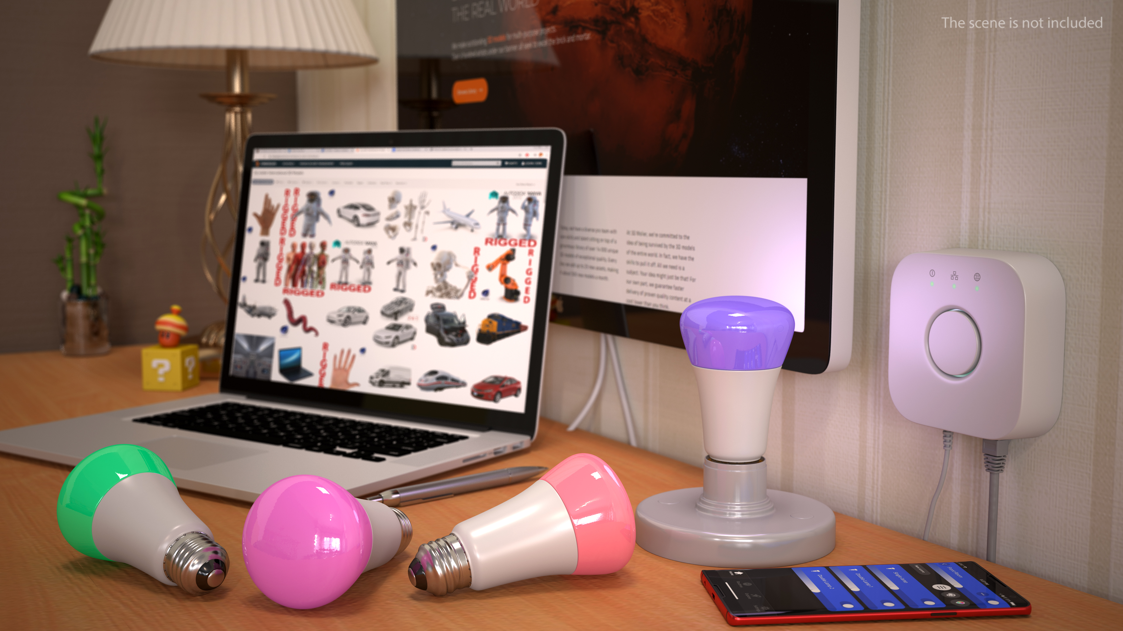 3D model Bluetooth Hue Color Ambience Lights