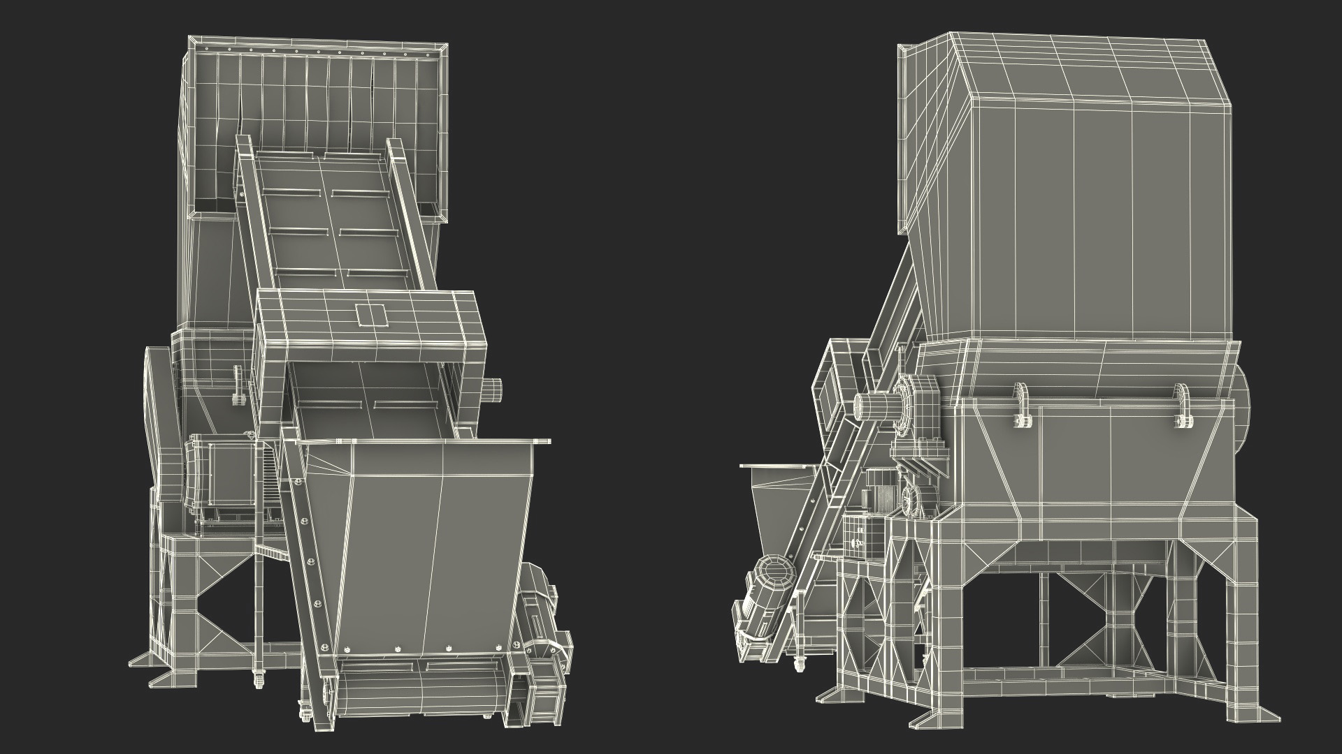 Shredder With Conveyor 3D