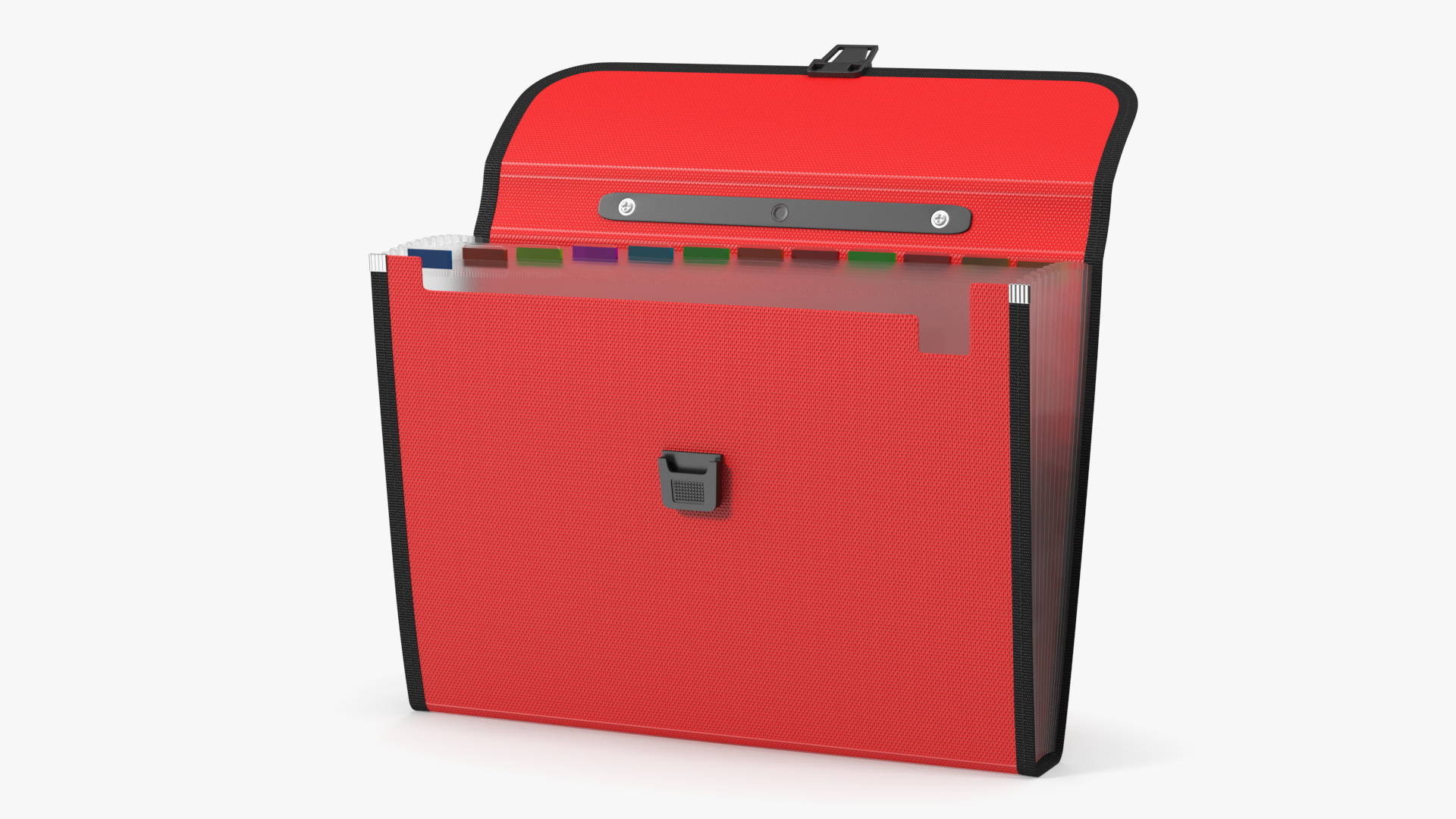 3D model Expandable Document File Folder Red Open