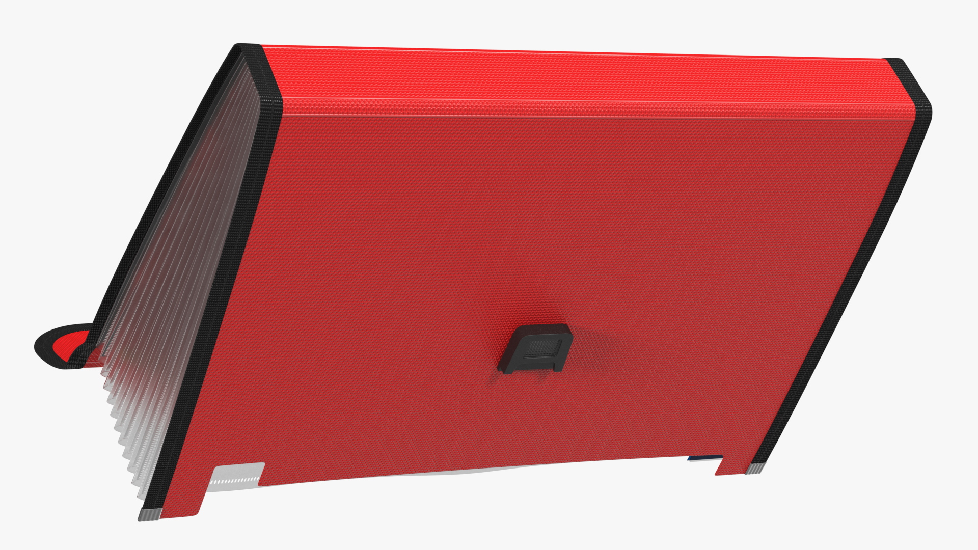 3D model Expandable Document File Folder Red Open