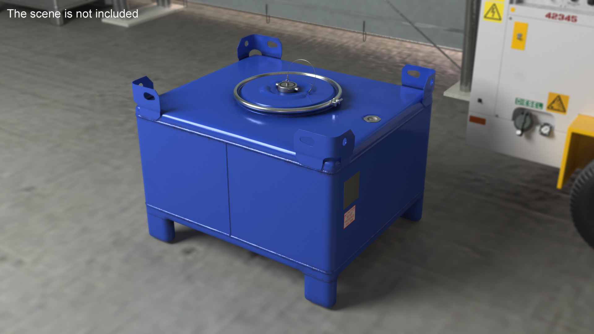 3D Stainless Steel IBC Tote Tank 120gal Blue