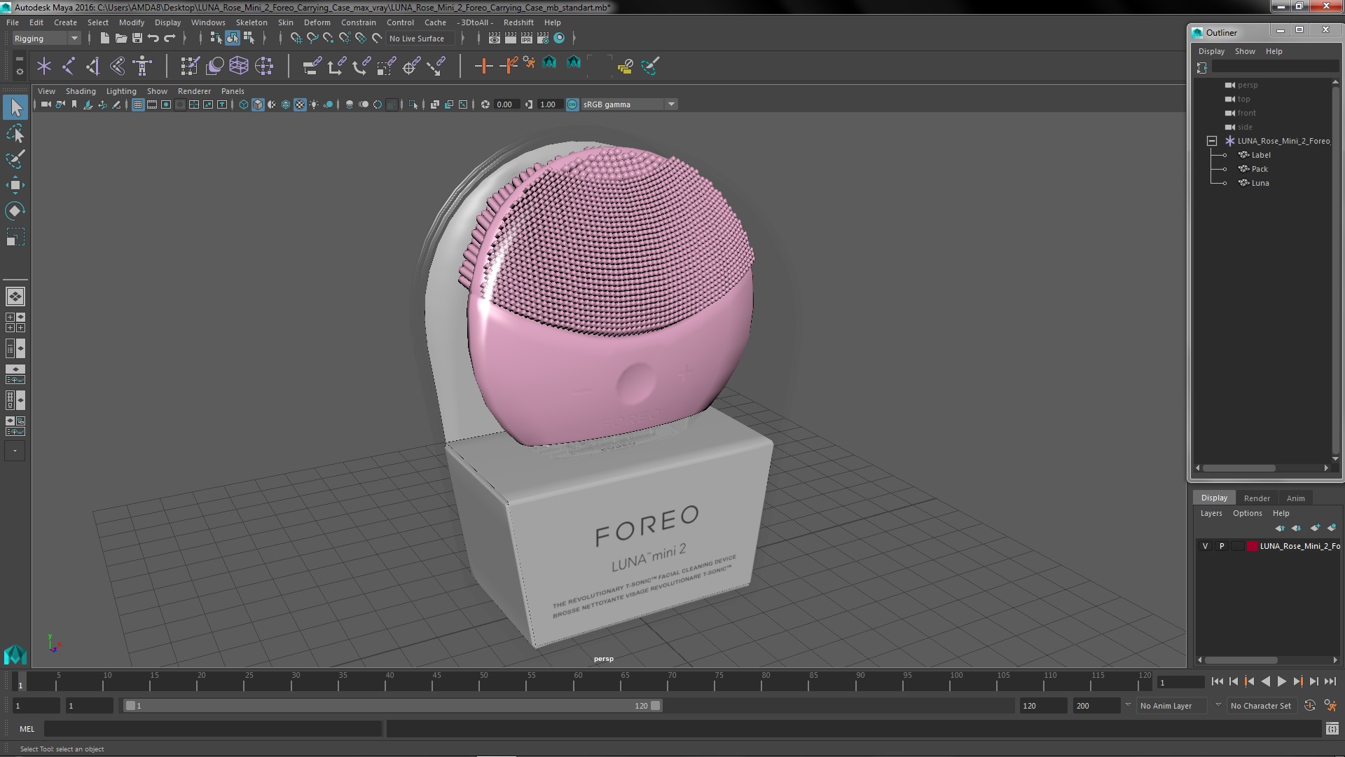 3D LUNA Rose Mini 2 Foreo Carrying Case