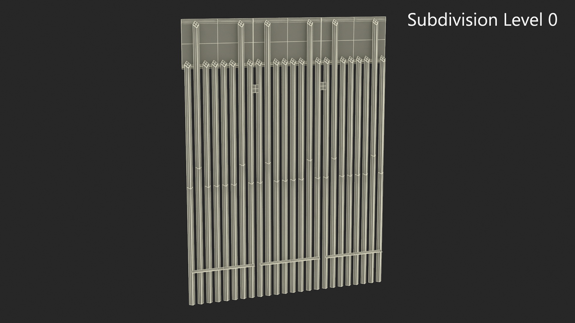 3D Large Iron Fence