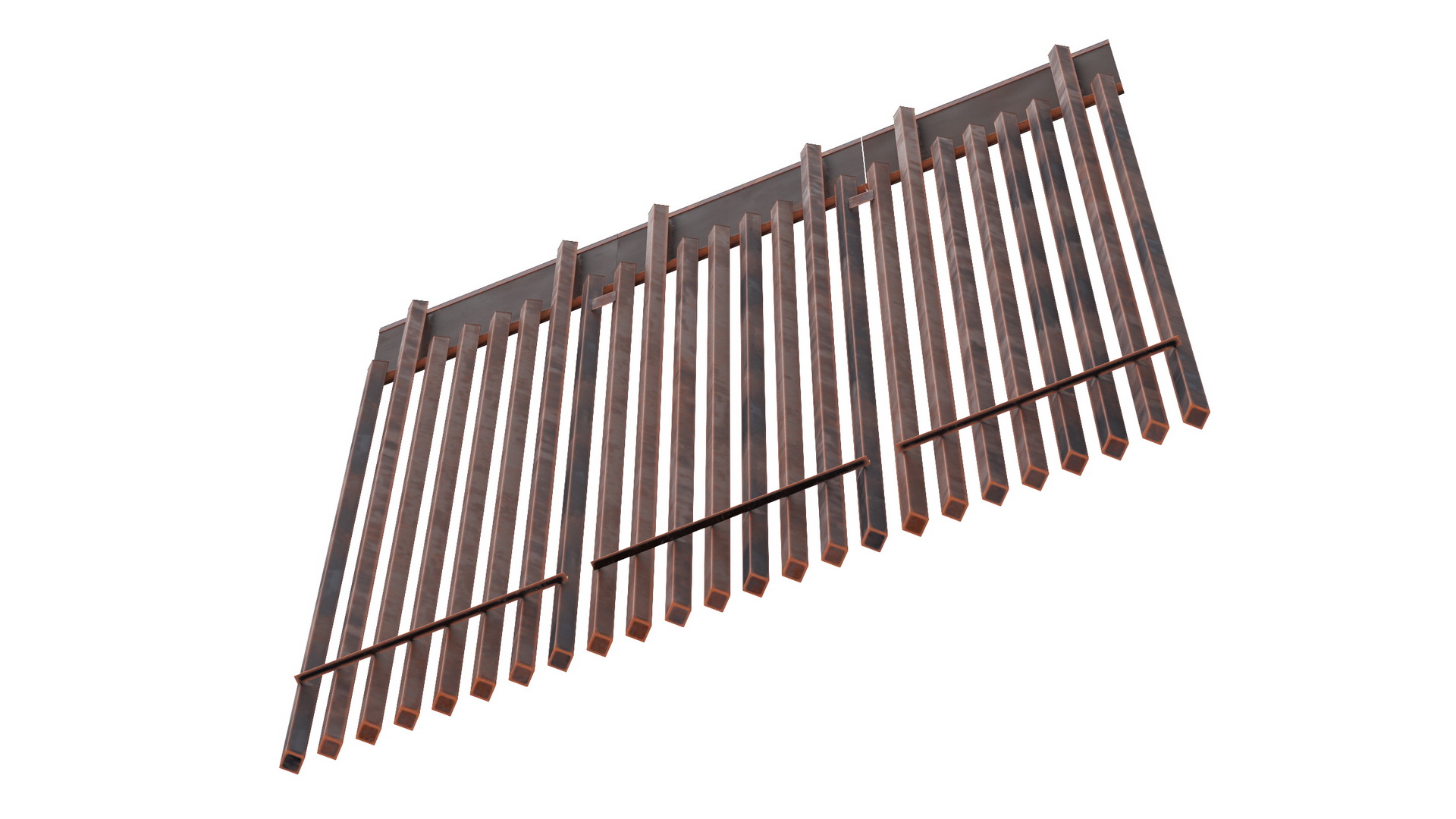 3D Large Iron Fence