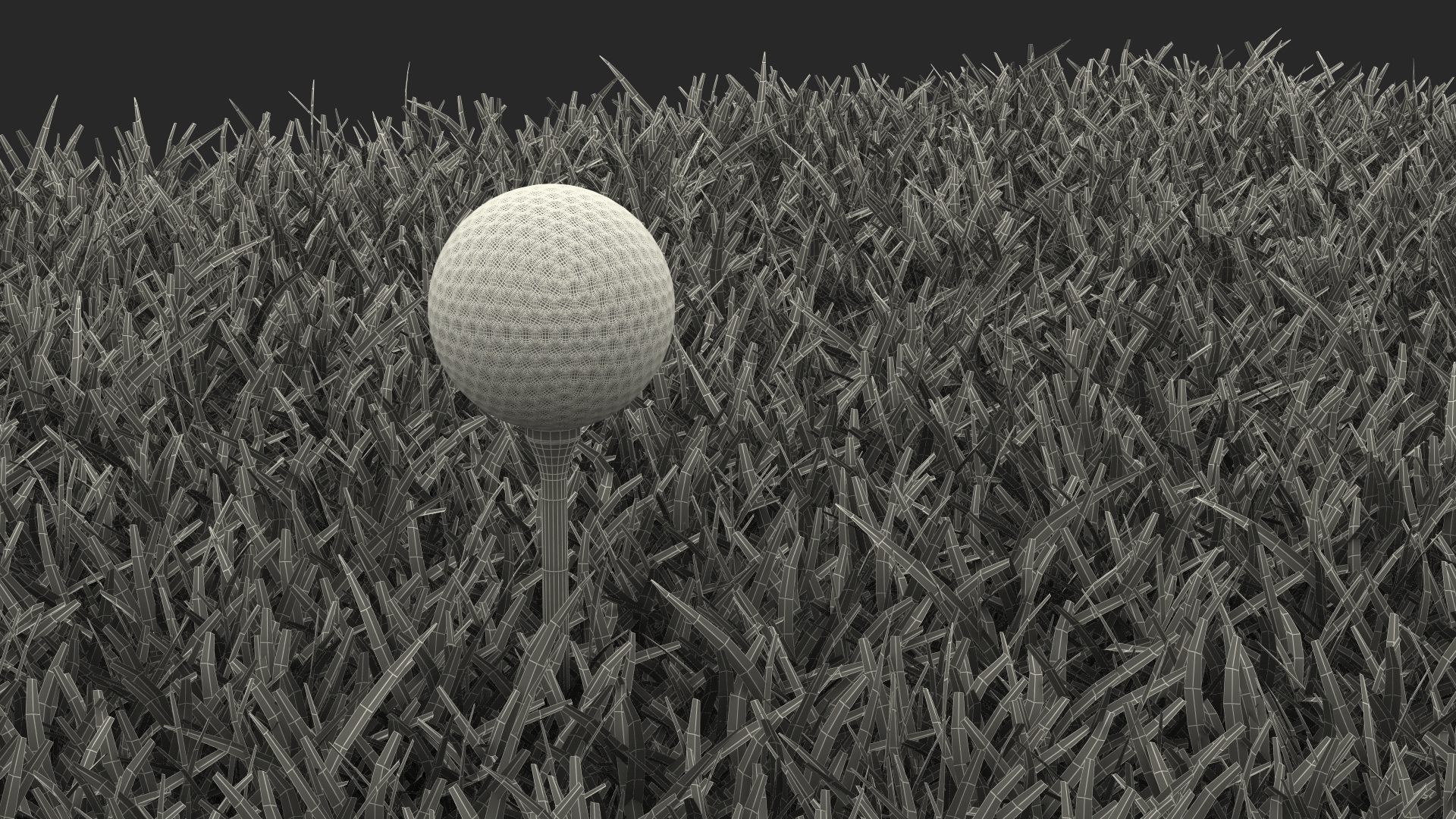 Golf Ball on Lawn 3D