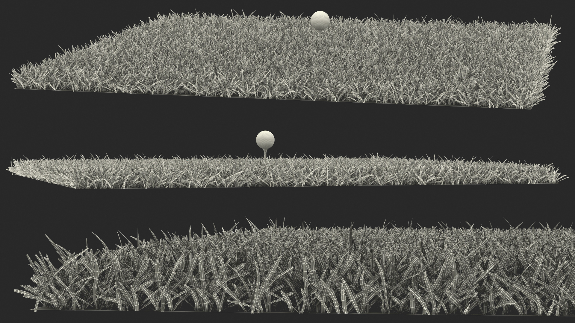 Golf Ball on Lawn 3D