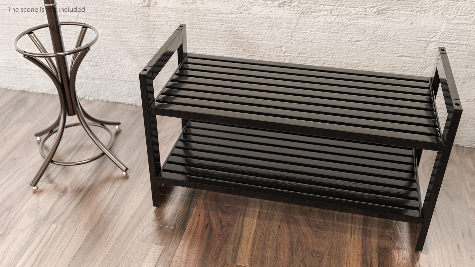 3D model Black Stackable Shoe Rack