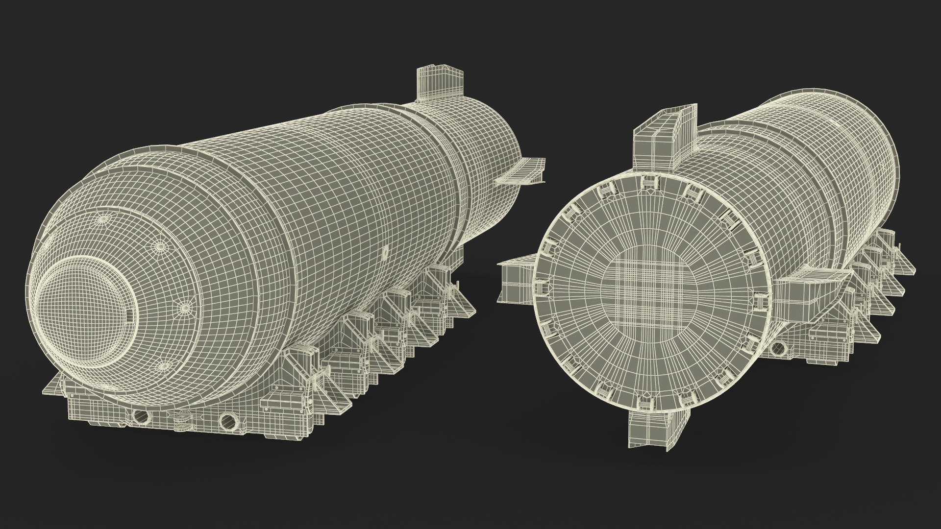 3D model MK-17 Bomb in Shipping Trolley