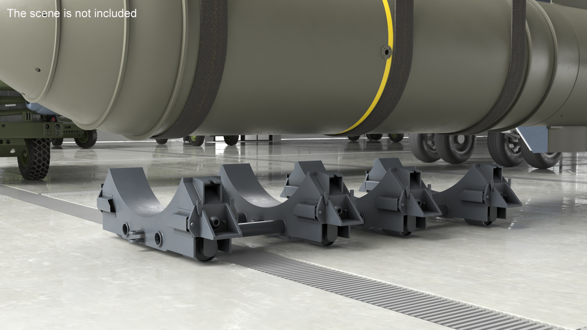 3D model MK-17 Bomb in Shipping Trolley