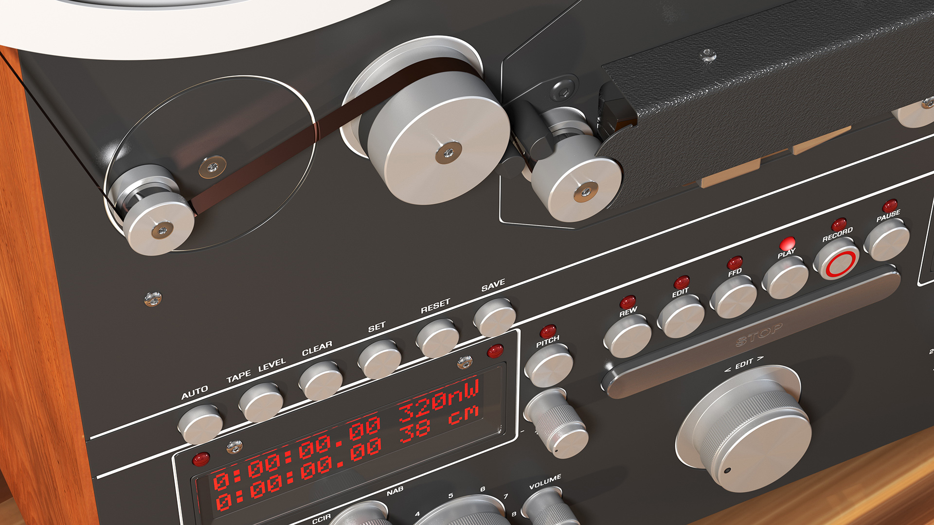 3D Open Reel Tape Machine Black model