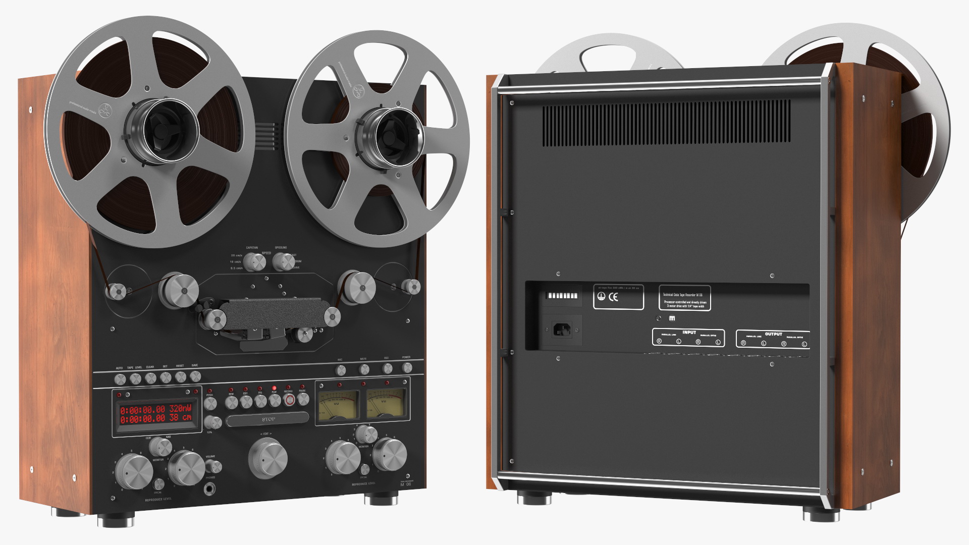 3D Open Reel Tape Machine Black model