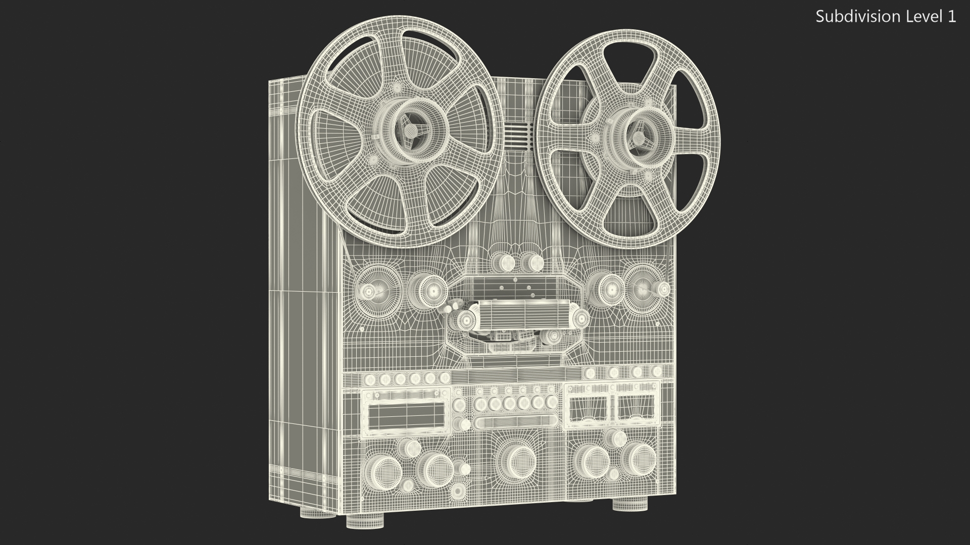 3D Open Reel Tape Machine Black model