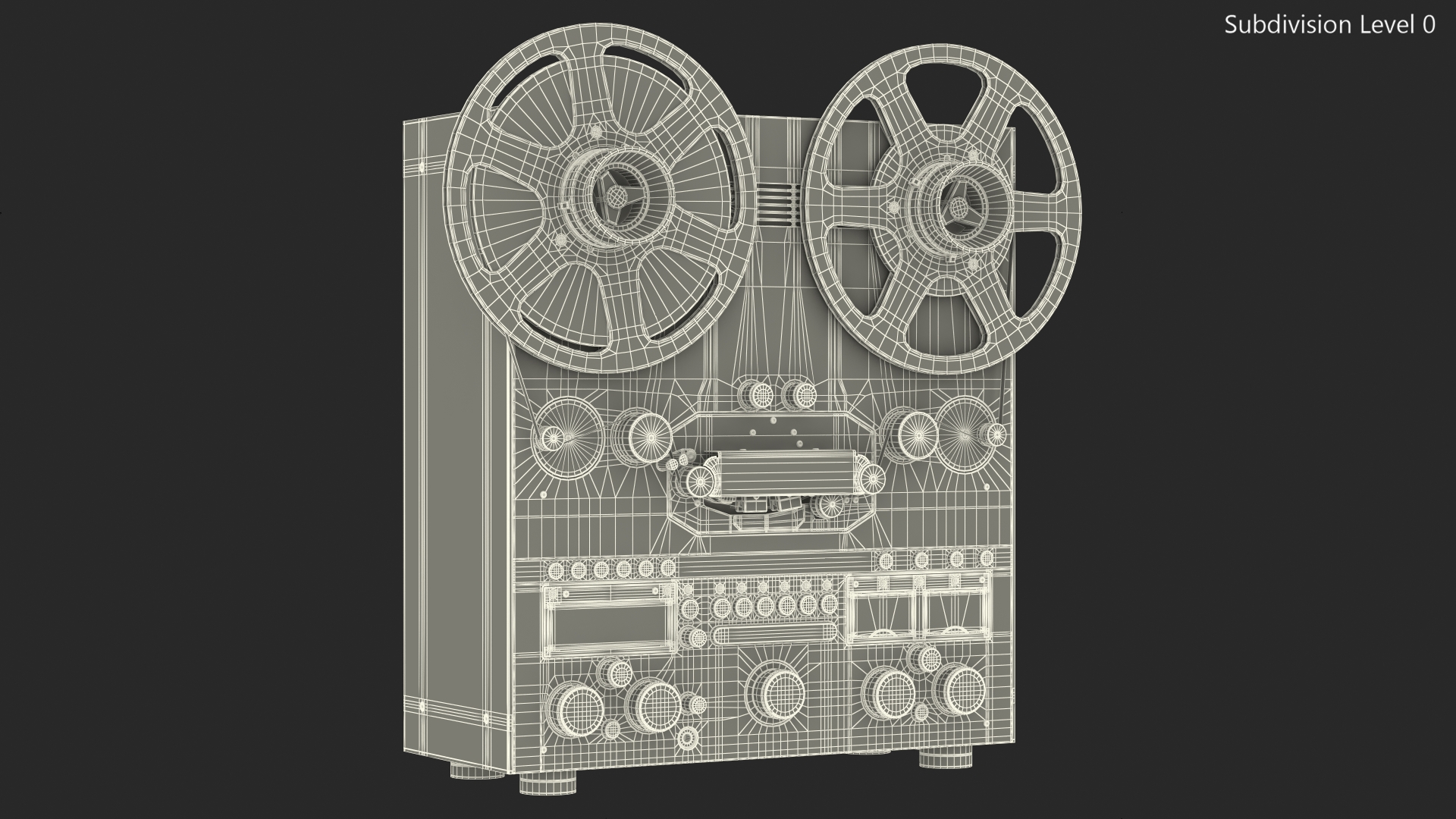 3D Open Reel Tape Machine Black model