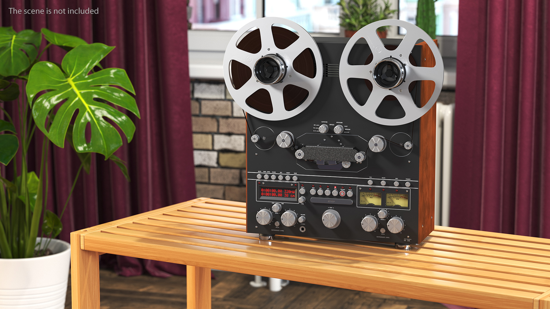 3D Open Reel Tape Machine Black model