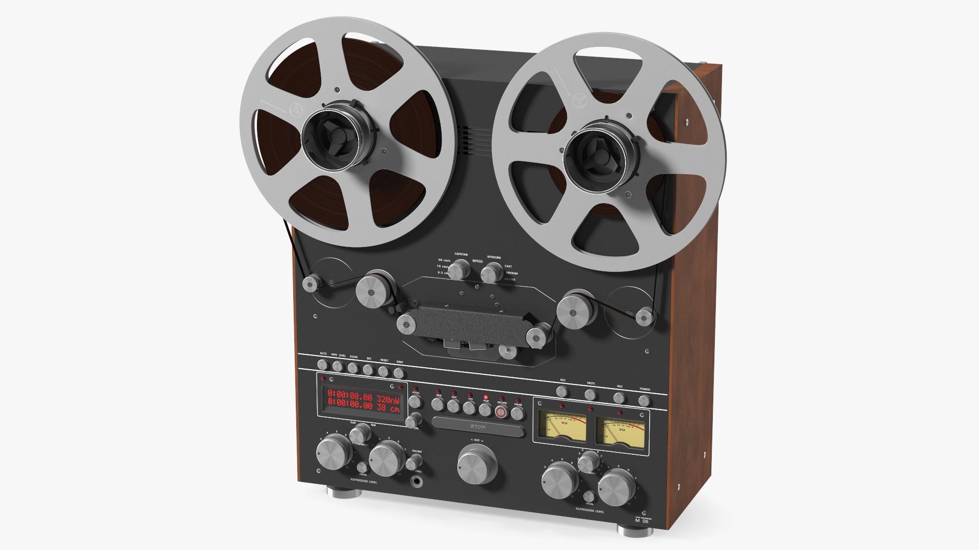 3D Open Reel Tape Machine Black model