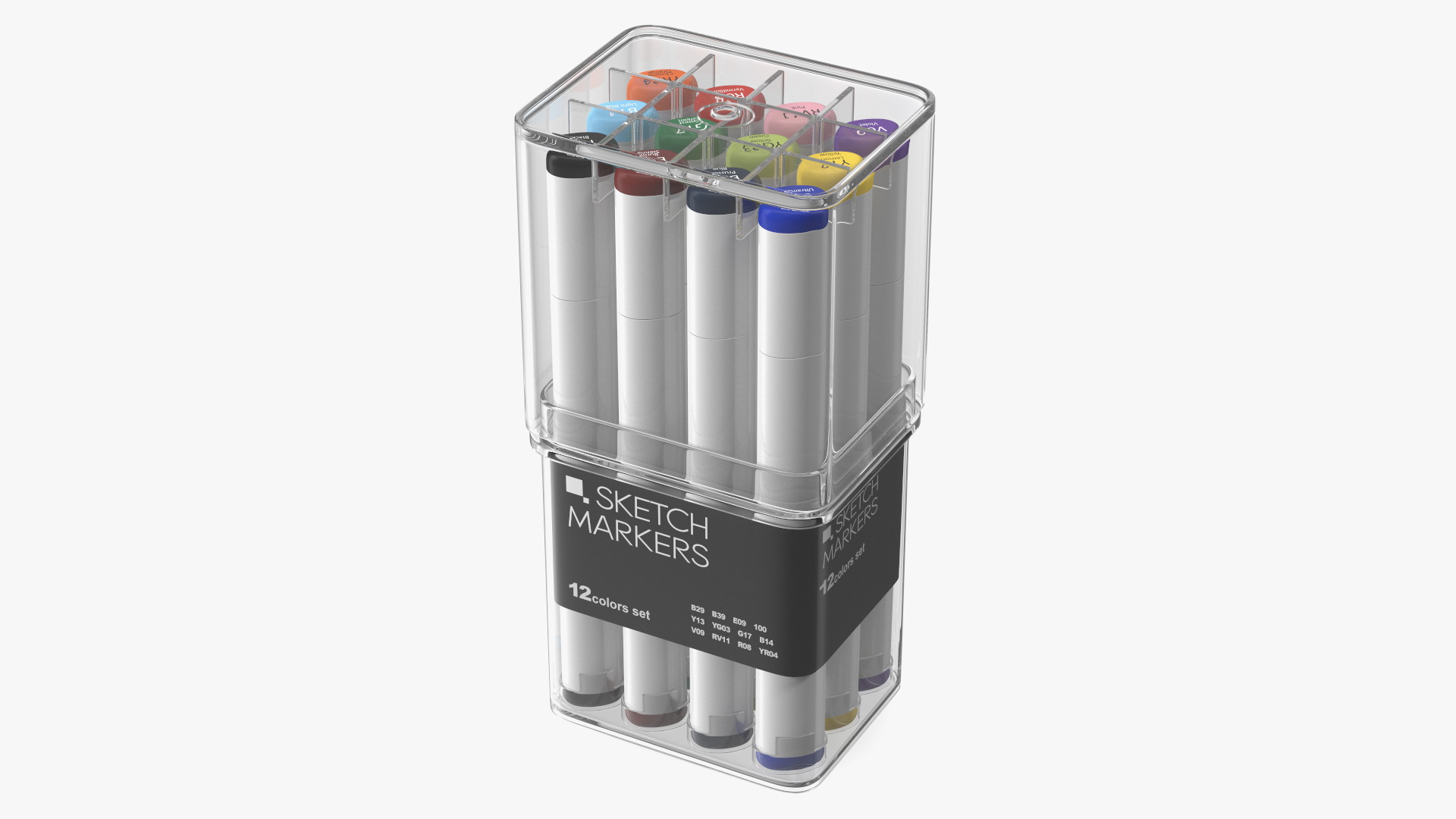 Generic Sketch Marker 12 Pack 3D model