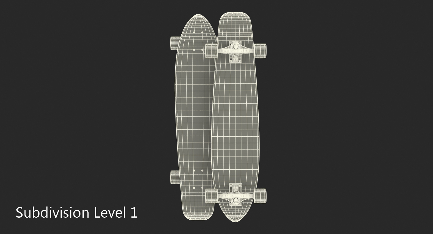 Longboard 3D model