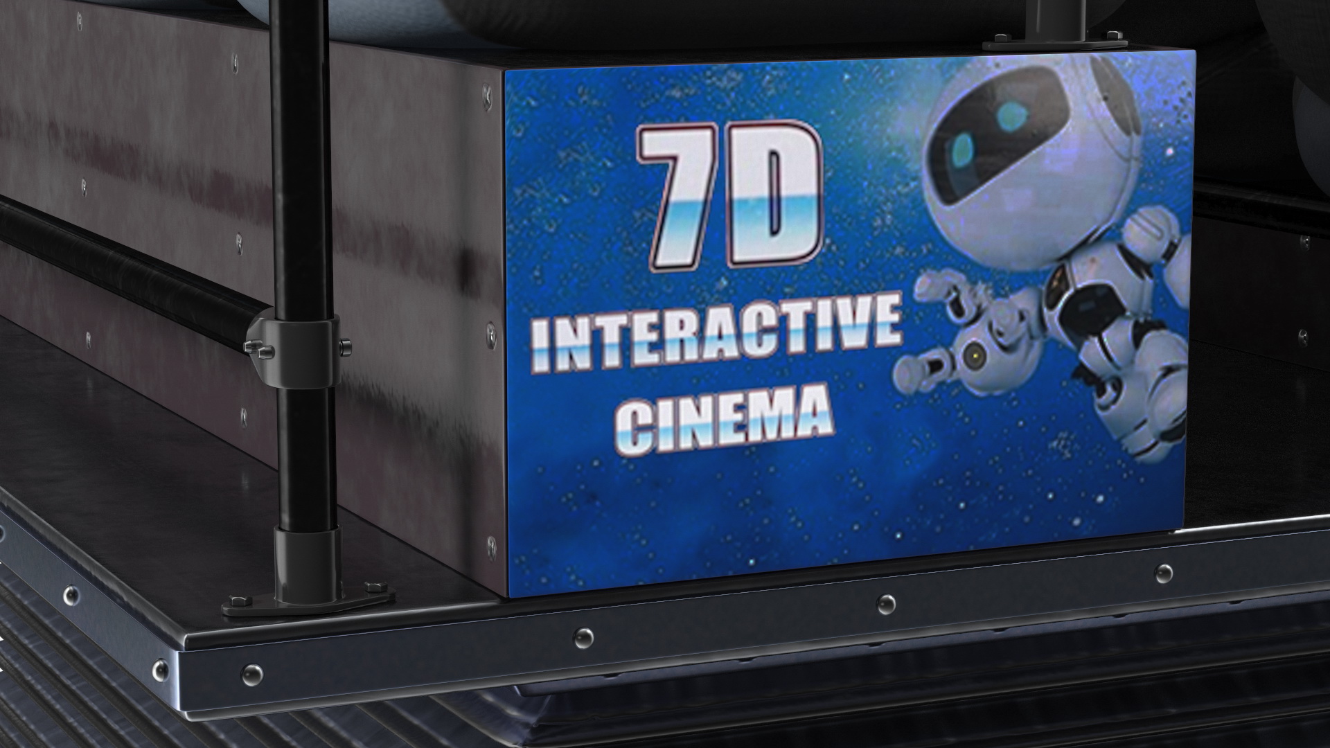 3D model Virtual Reality Game Machine 7D Cinema Rigged