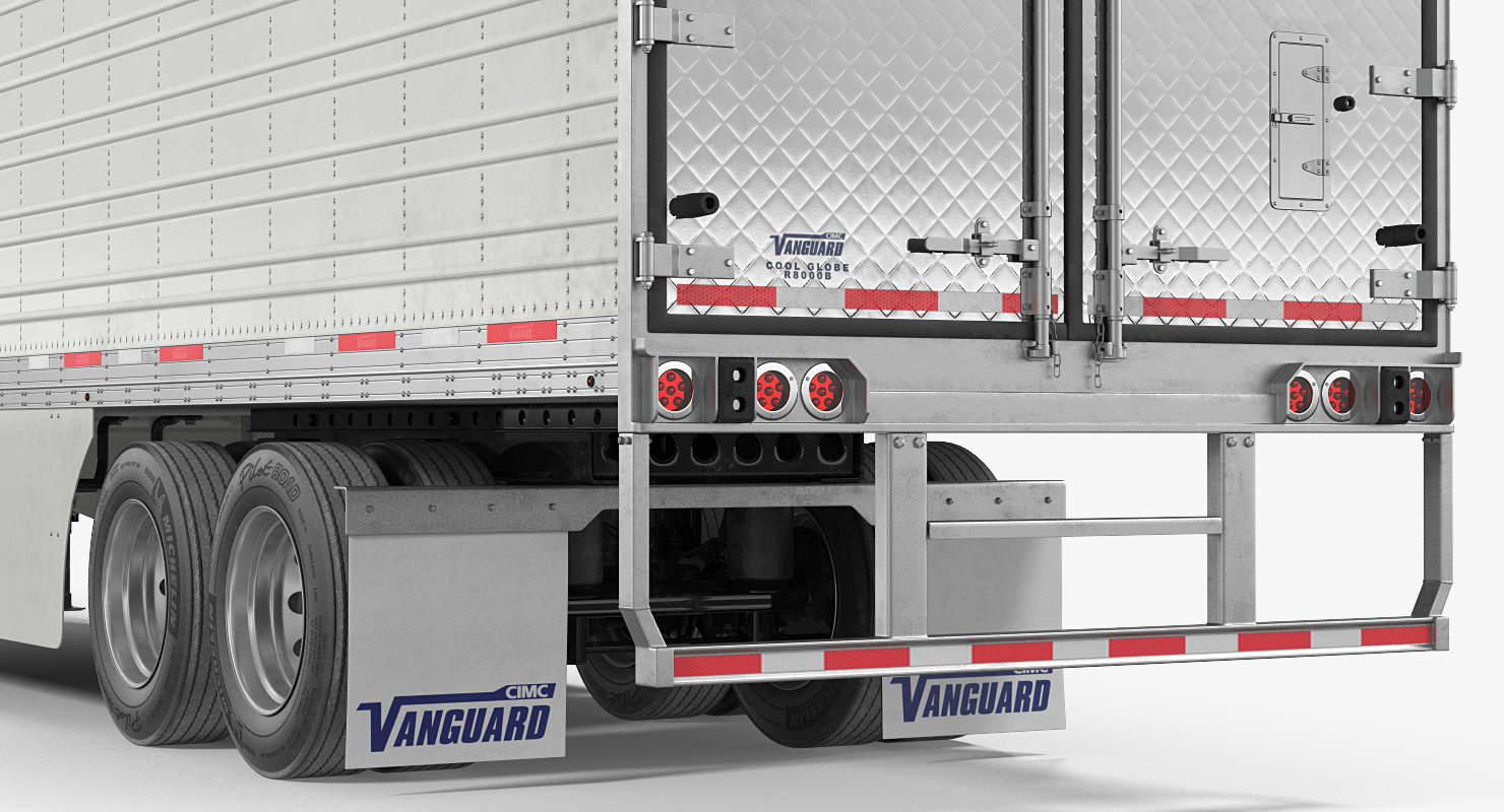 Vanguard Reefer Trailer with Thermo King C600 Rigged 3D