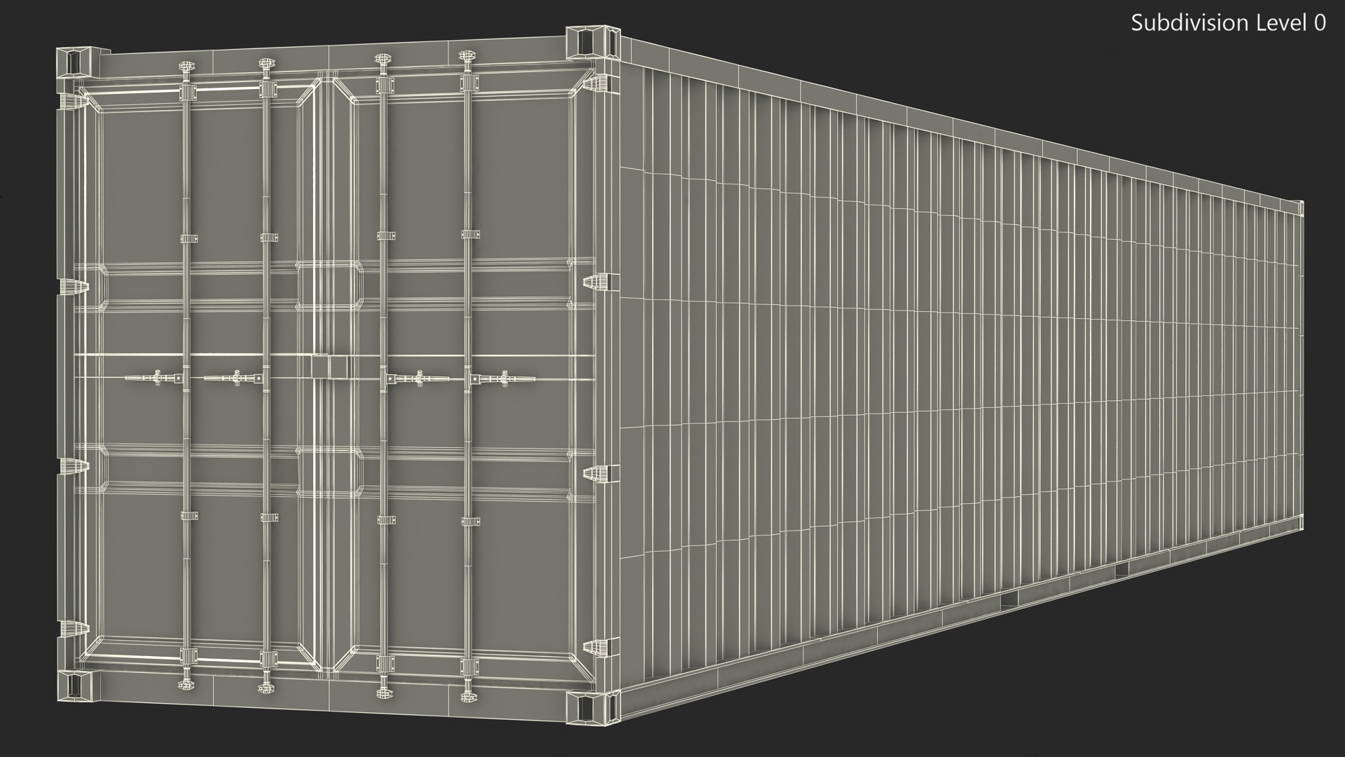 Standard Shipping Cargo Container 48 Ft 3D model