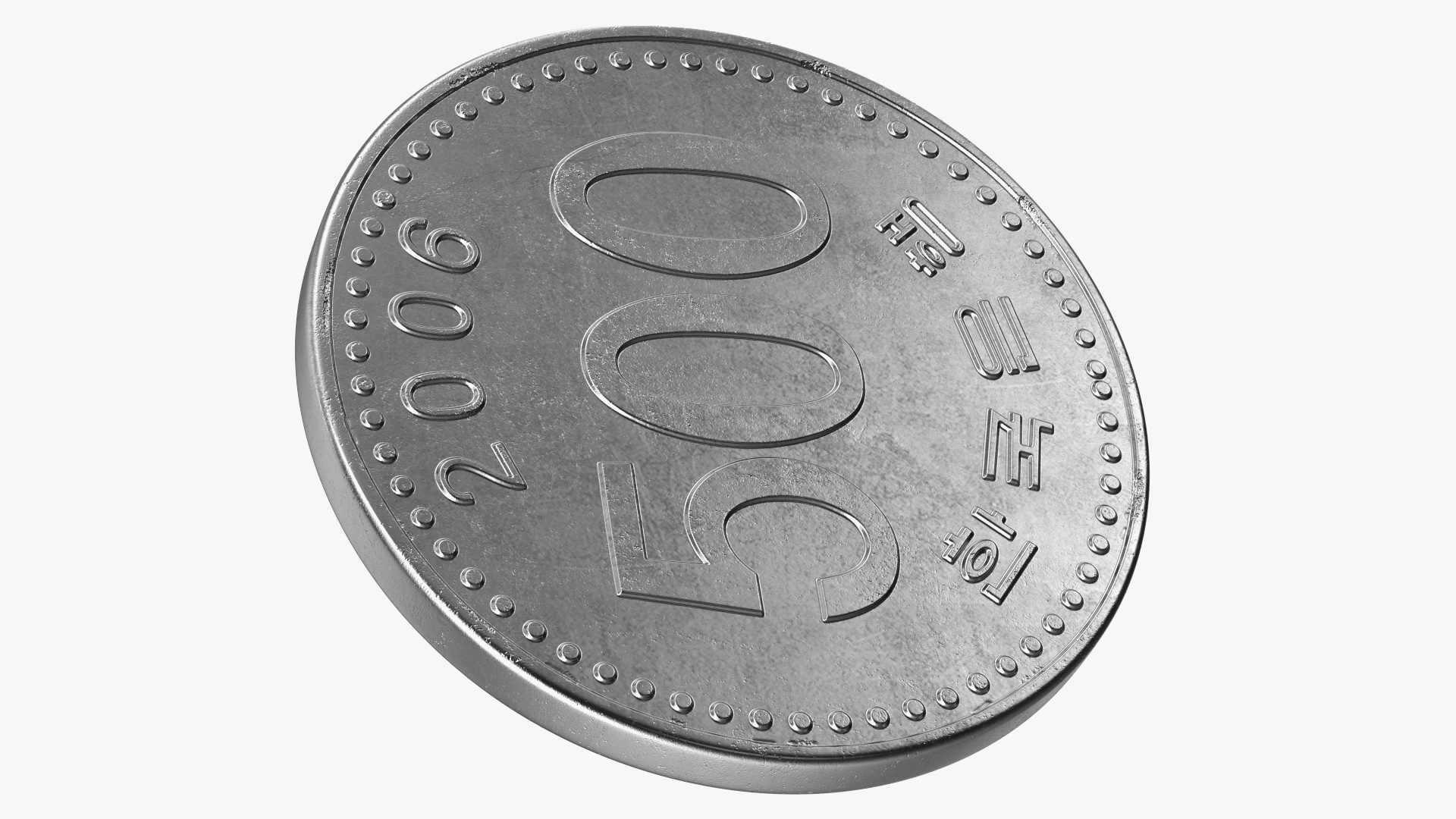 South Korea 500 Won 2006 Coin 3D model