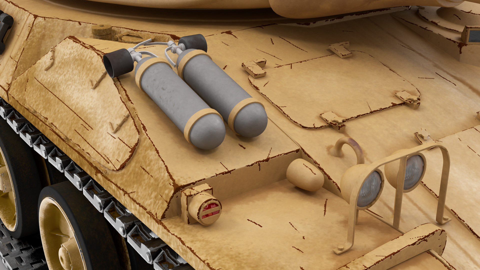 3D Amx-30 French Army Main Battle Tank Rigged for Maya