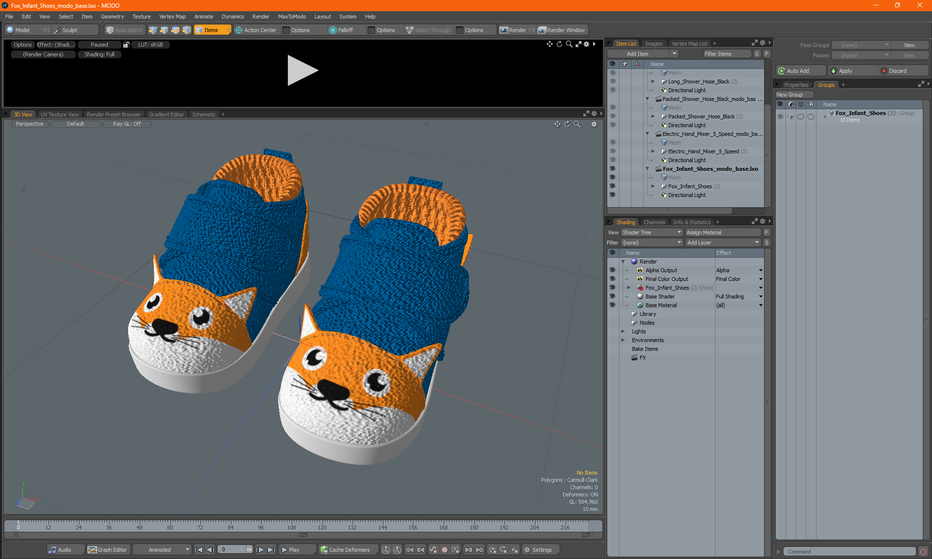 3D Fox Infant Shoes