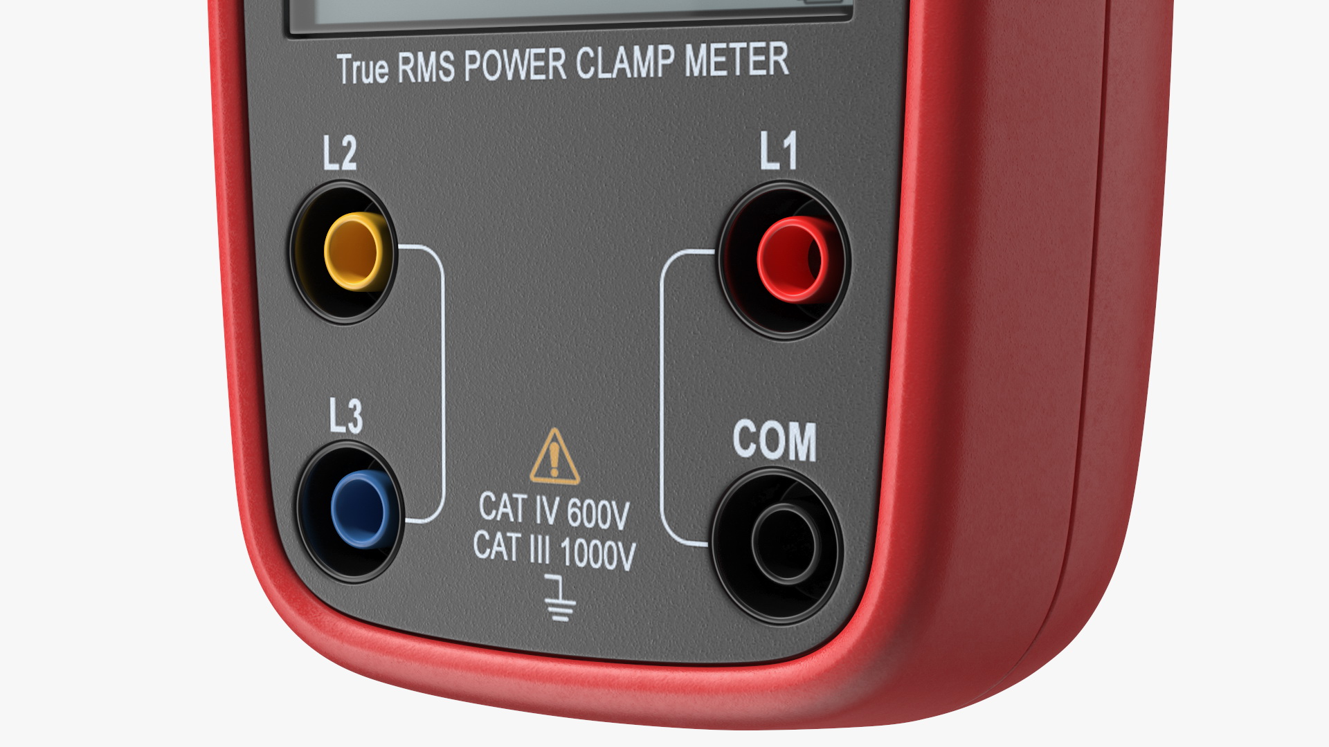 Clamp Digital Wattmeter Red 3D