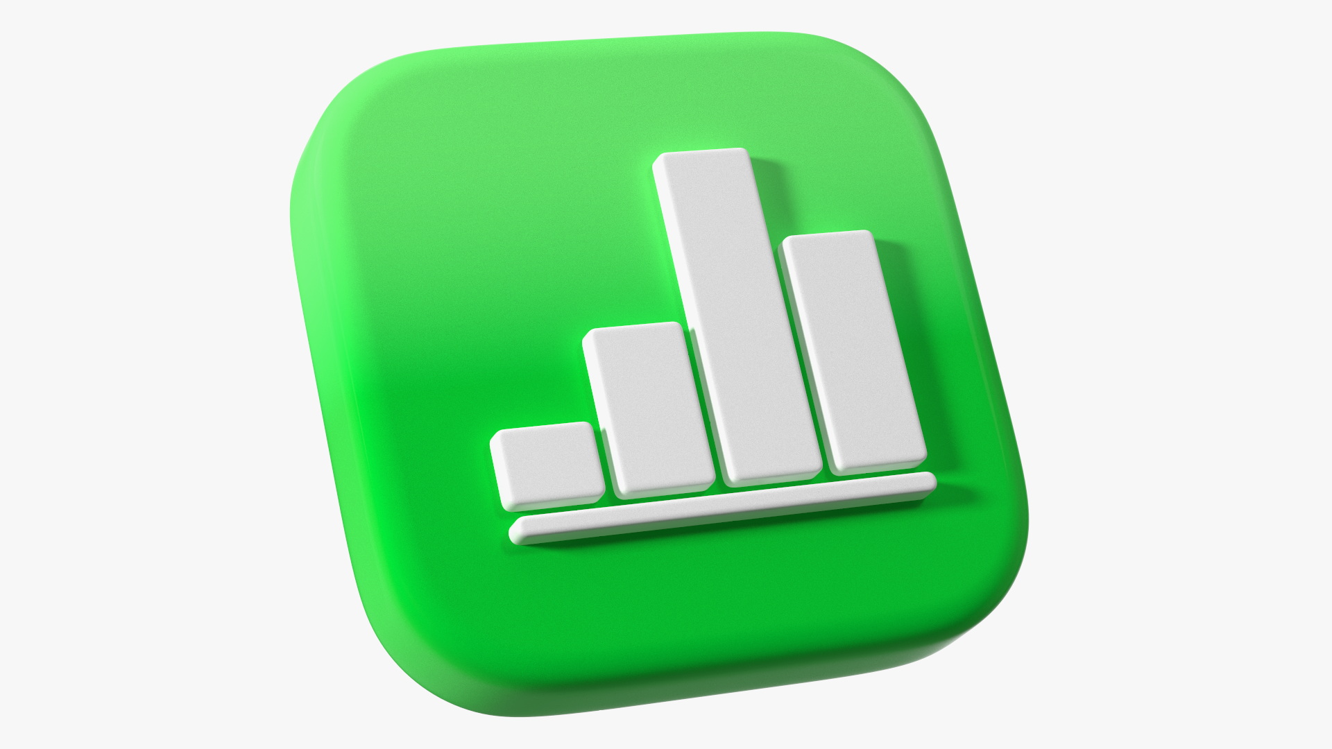 3D iPhone iOS Numbers Icon model